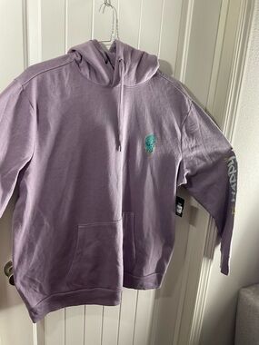 No Boundaries Lavender Pullover Hoodie with Teal Accent